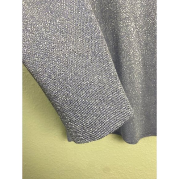 Chico's Purple Turtleneck Sweaters Womens size Medium Knit Metallic Party Event - Picture 6 of 10